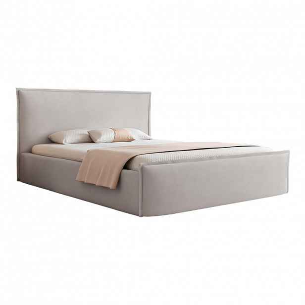 Fedve POLSTROVANÁ POSTEL ALLBION 160x200 cm, Taupe