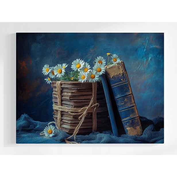 Plakát Dekorace Staré Knihy Květiny Sedmikrásky 100x75
