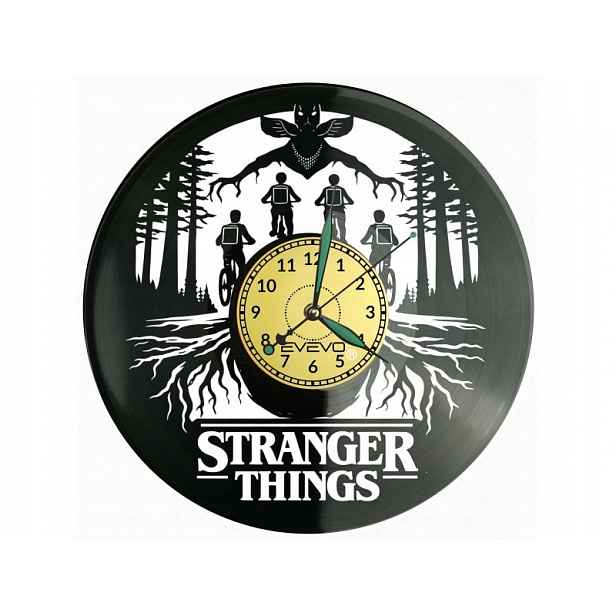 Stranger Things Vinylová deska Nástěnné hodiny Dárek Památka Na narozeniny