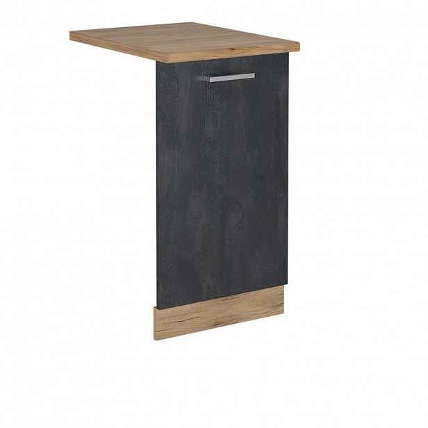 Vicco ČELNÍ PANEL MYČKY R-Line Černý beton 45 cm , PD Dub