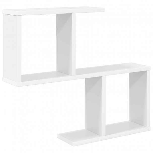 vidaXL Nástěnná polička Bílá 60 x 12 x 50,5 cm Kompozitní dřevo
