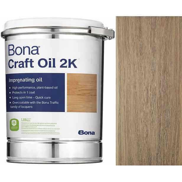Bona Craft Oil 2K Misty Tlumená bílá 1,25L olej na dřevo a parkety
