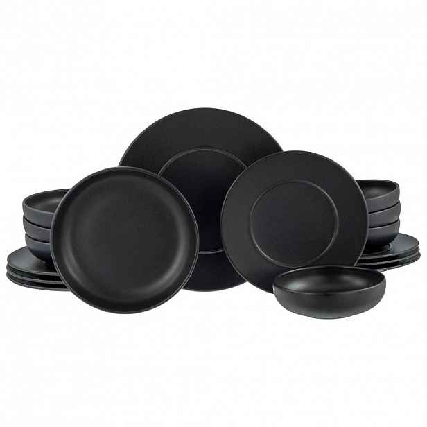 Creatable JÍDELNÍ SOUPRAVA Unico Schwarz 16dílné