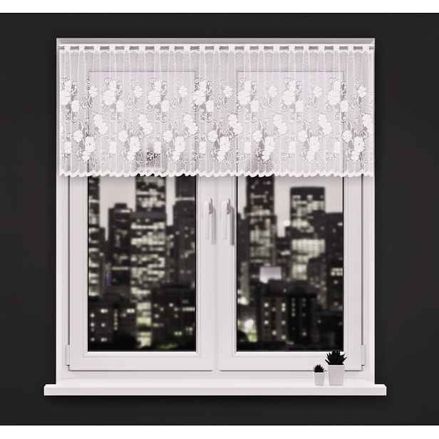 Dekorační vitrážová žakárová záclona AMBAR 60 bílá 300x60 cm (cena za vrchní díl) MyBestHome