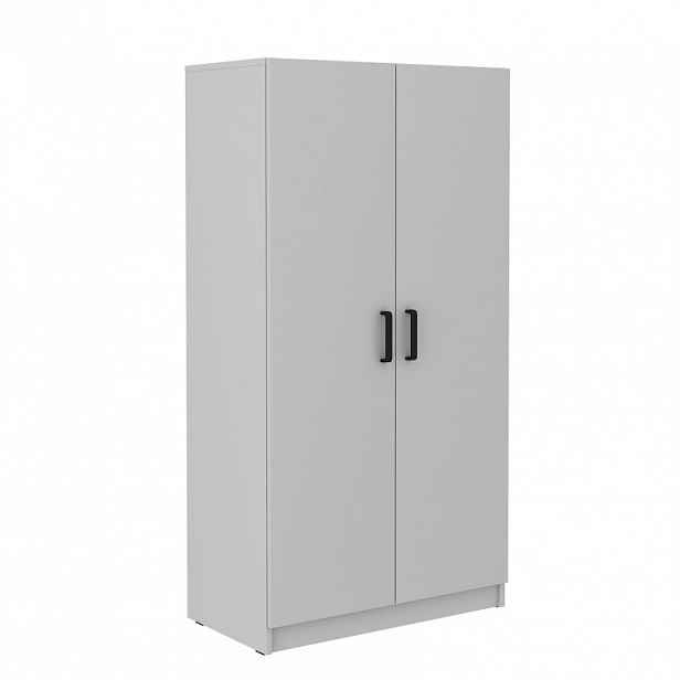 Dvoudveřová skříň MABAKA - šířka 80 cm, šedá