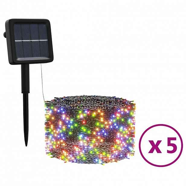 vidaXL Solární světelné řetězy 5ks 5x200 LED pestrobarevné dovnitř/ven