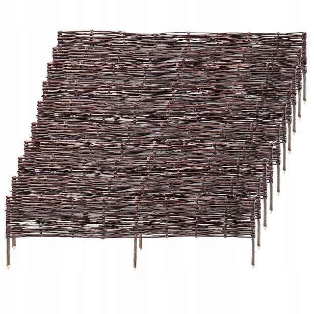 Zahradní Palisáda 120x40cm Proutěný Plot 10 Ks