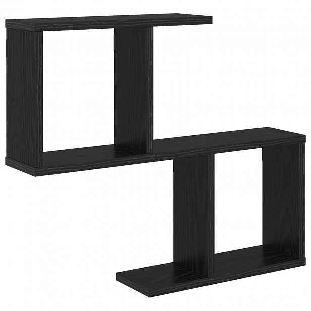 vidaXL Nástěnná polička Černý dub 60 x 12 x 50,5 cm Kompozitní dřevo