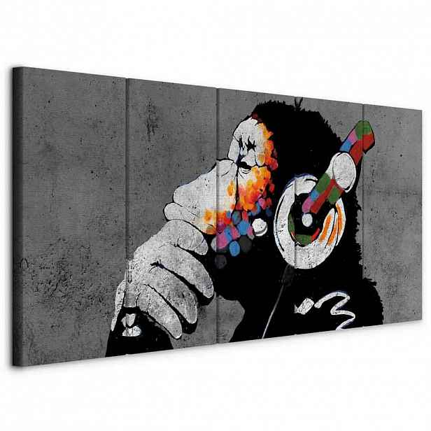 artgeist MALBA NA PLÁTNĚ, abstraktní, zvířata, 100/40/1,2 cm