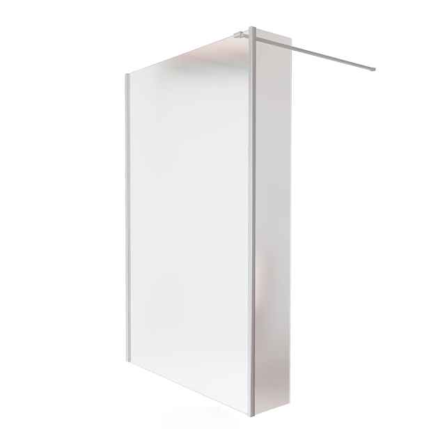 BESCO Walk-in sprchový kout AVEO s možností pevné boční stěny — Barva rámu - Chrom/Leštěný hliník (ALU), Pevná stěna - 30 cm, Rozměr A - 90, Rozměr C - 195, Výplň - Čiré bezpečnostní sklo - 8 mm