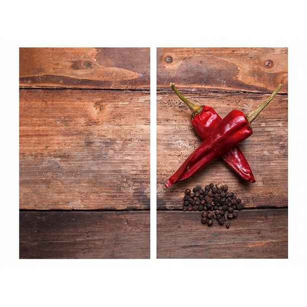 Skleněné ochranné desky Peppers, 2 kusy, 52 x 30 cm, Allstar