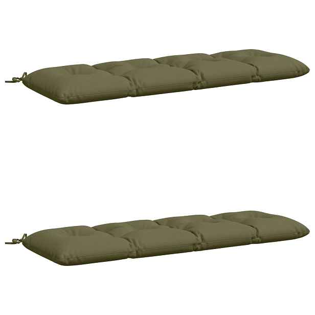 vidaXL Polstry na lavice VIANEN 2 ks 100% polyester Olivově zelená