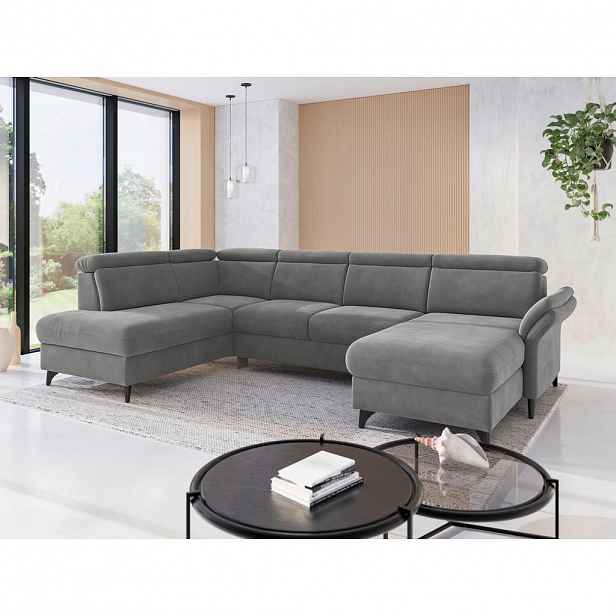 Sit & More SEDACÍ SOUPRAVA, textil, šedá
