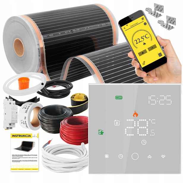 Set Fólie Vyhřívací Podložka Infračervená 160W 26m²
