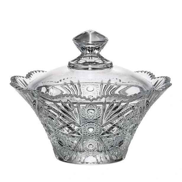 Crystal Bohemia dóza s víkem Sissi 205 mm