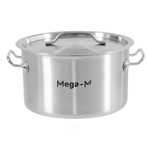 Hrnec s poklicí 12L 30CM Indukce a plyn Mega-M Standard