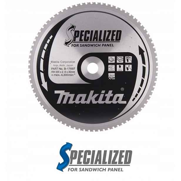 Kotouč pro sendvičové panely 355 mm 80Z Makita Piła