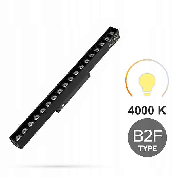 Lineární reflektor Grille 18W 4000K Neutrální typ B2F pro Smart Track 48VDC