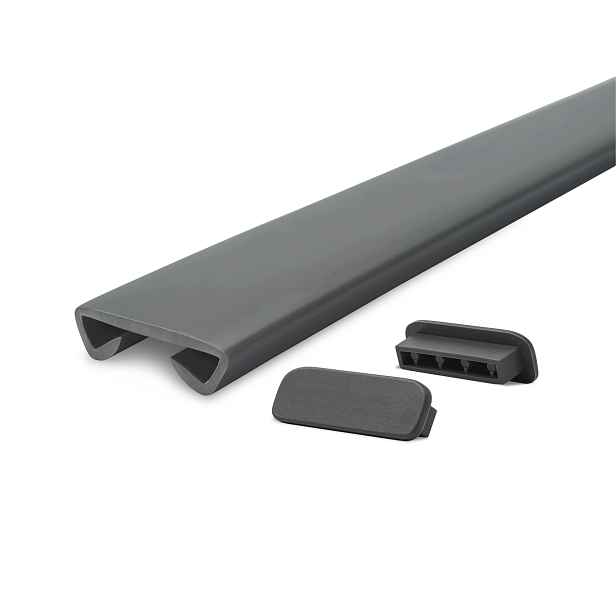 Pvc zábradlí Standard 40x8x3,2 mm, tmavě šedé, 25 m