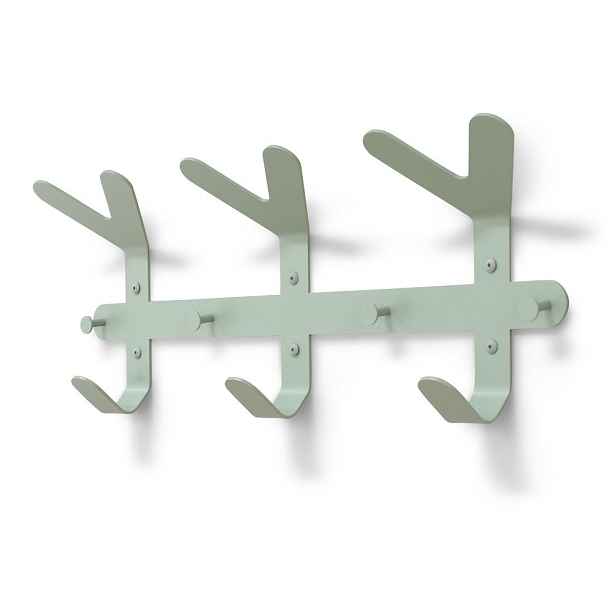 Šedozelený ocelový nástěnný věšák 66 cm Frondo – Spinder Design