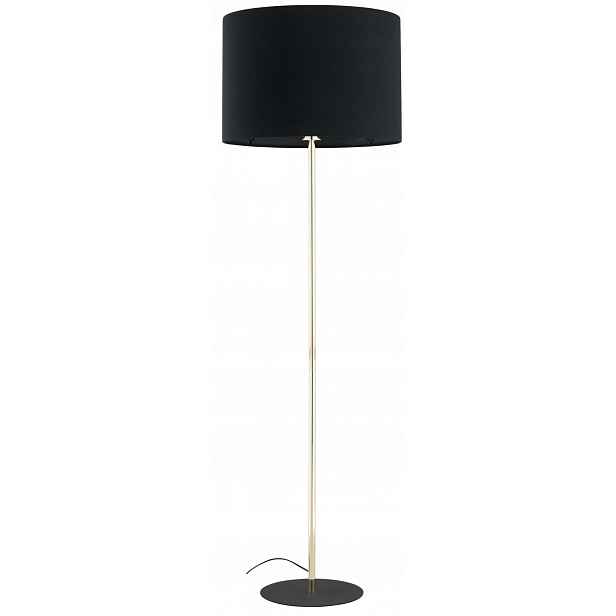 Stojací lampa Umberto Černá Zlatá Abažur 1xE27 155cm Stojací lampa Dům