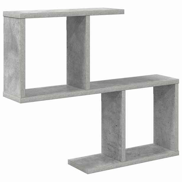 vidaXL Nástěnná polička Betonově šedá 60 x 12 x 50,5 cm
