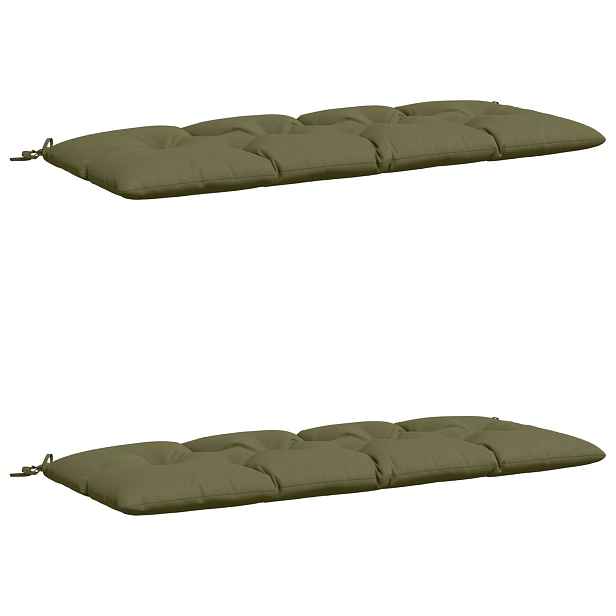 vidaXL Polstry na lavice VIANEN 2 ks 100% polyester Olivově zelená