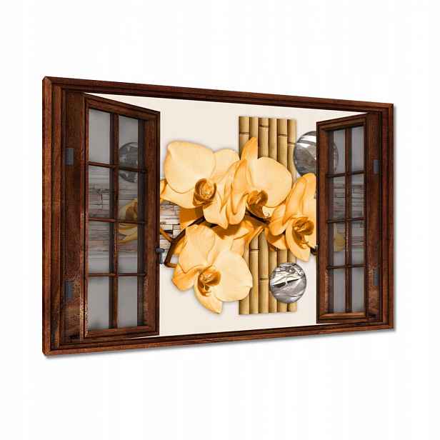 Obrazy 120x80 Oranžový orchidej