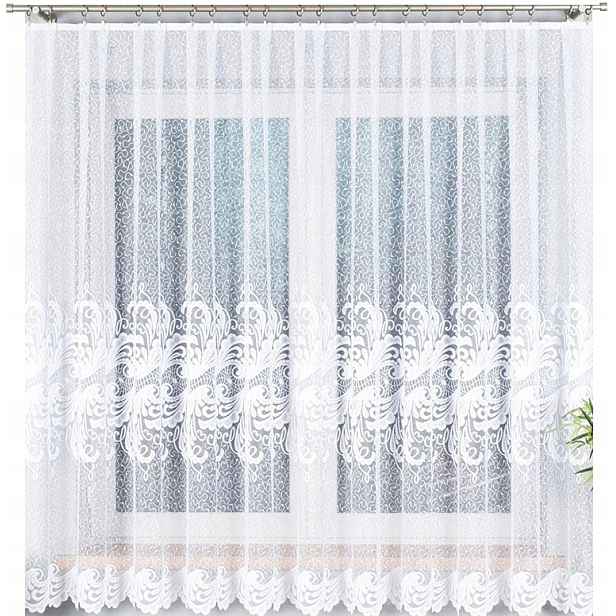 Iwona vzor 049312 vel 500x180cm žakárová záclona , rovná (s lemem)