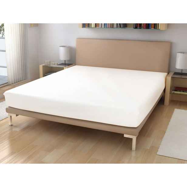 Jednolůžkové prostěradlo z bavlněného froté Zvolte barvu: Bílá, Zvolte rozměr: 90 x 200 cm