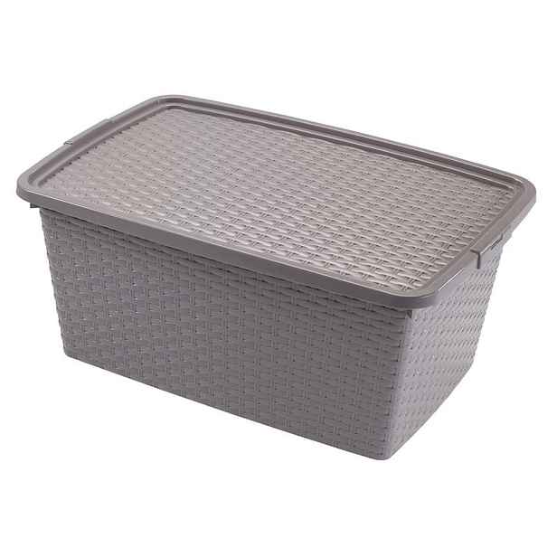 Plastový úložný box s víkem HEIDRUN 20l Varianta: BÍLÁ
