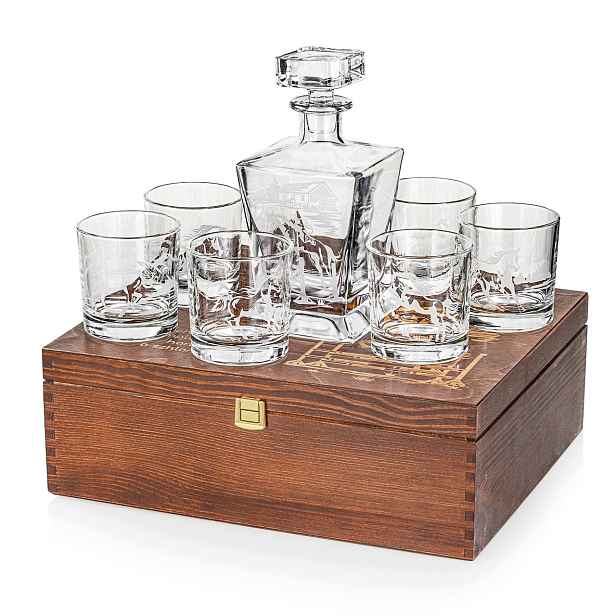 Sada na whisky 6+1 Koně karafa a sklenice v krabičce (imperial)
