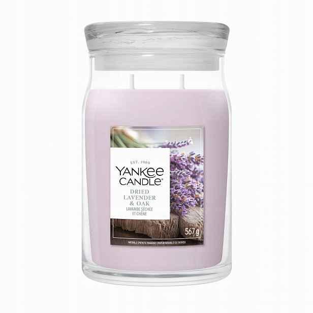 Velká vonná svíčka Yankee Candle Dried Lavender & Oak