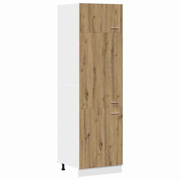 vidaXL Lednička "Lyon" Artisan dub 60x57x207 cm, dřevěné