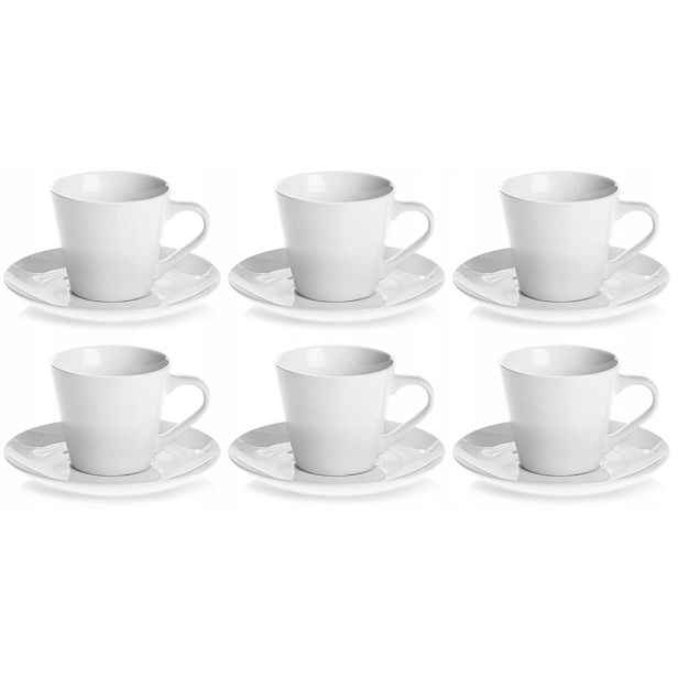 Keramické šálky na čajovou kávu Glasmark Maja 210 ml podšálky