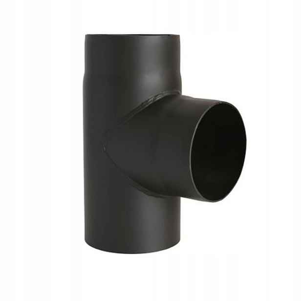 T-rozdělovač do komína pece černý 90 stupňů, průměr 150 mm Darco