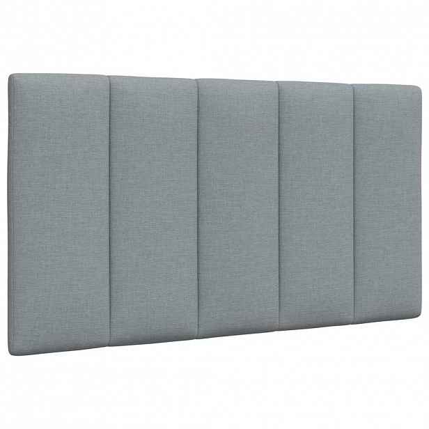 vidaXL Polštář na čelo postele Hanko světle šedý 80 cm textil