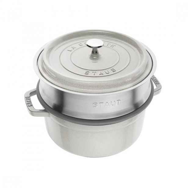 Litinový hrnec na vaření Cocotte, s nástavcem na vaření v páře, 24cm/3