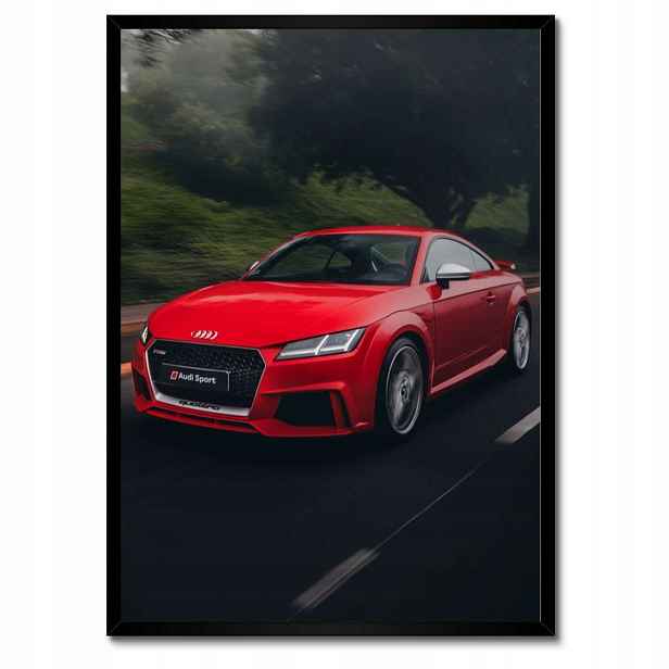 Plakáty v rámu 50x70 Červené Audi Auto