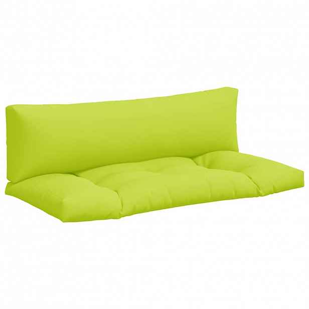 vidaXL Podušky na palety 2 ks jasně zelené textil