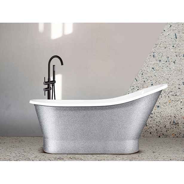 BESCO Olsen Spa  GLORIA VANPAO16GLAM02 - Volně stojící vana GLORIA Glam - stříbrná