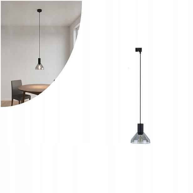 Černá závěsná kolejnicová lampa Tracer Neo nad stůl, moderní Tk Lighting