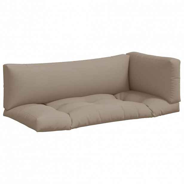 vidaXL Podušky na palety 3 ks taupe textil