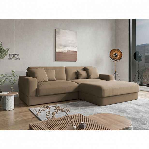 Sit & More ROHOVÁ SEDAČKA, textil, hnědá