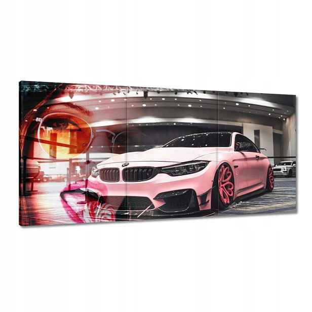 Obrazy 120x60 Růžové Bmw Auto Laski