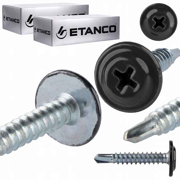 Samovrtné podložky 4,2 x 25 mm Ral 9005 500 ks Etanco Gm-b