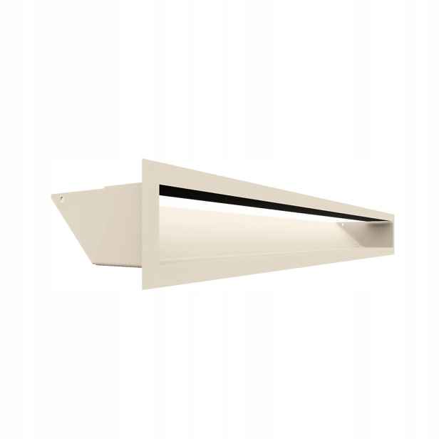 Ventilační Mřížka Krbová Kratki Luft Slim 9x80 Krémová Slim Ozdobná