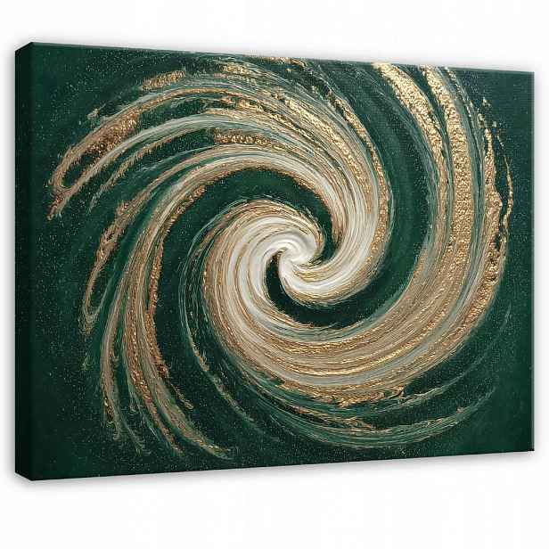 Wallarena OBRAZ na plátně Abstraktní Morceau Green 60x40 cm
