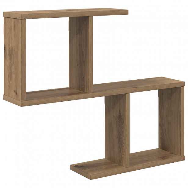 vidaXL Nástěnná polička Dub artisan 60 x 12 x 50,5 cm Kompozitní dřevo