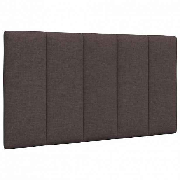 vidaXL Polštář na čelo postele Hanko tmavě hnědý 80 cm textil